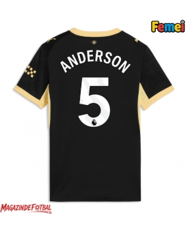 Manchester City Elliot Anderson #5 Tricou Fotbal Replică 2026-27 Femei Deplasare